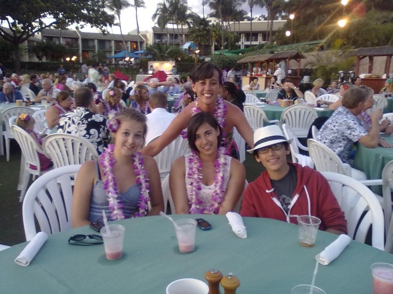 Attending a luau in Maui