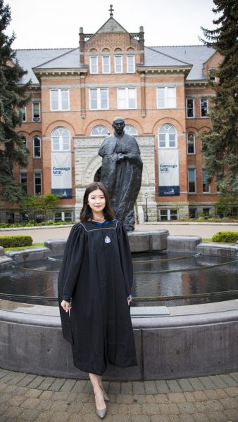 Maggie in her graduation gown